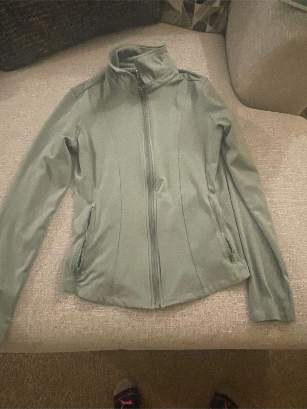 Sage Green Women's Zip-Front Jacket